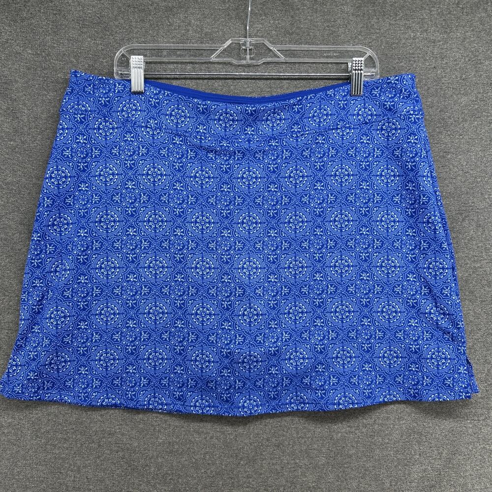 Tranquility by Colorado Women's XXL Geometric Blue Skort Tennis Golf Pickleball
